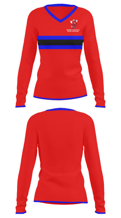 Medicine Valley High School Wrestling 56564921 Women's Long Sleeve V-neck Shirt - 31