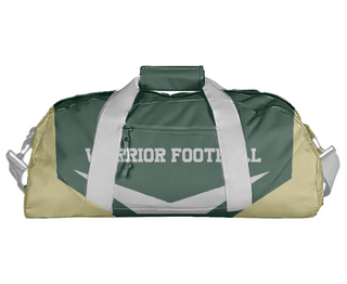 Duffle Bag, Warrior Football, Football, Teamtime, Team time, sublimation, custom sports apparel, team uniforms, spirit wear, spiritwear, sports uniforms, custom shirts, team store, custom team store, fundraiser sports, apparel fundraiser