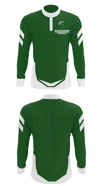 Randolph Southern Senior High School Basketball 66680063 Quarter Zip Jacket - 27