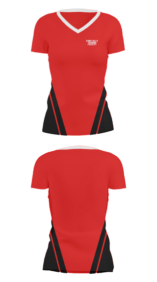 Women's Short Sleeve Vneck Shirt, Gainz-ville Training Facility, , Teamtime, Team time, sublimation, custom sports apparel, team uniforms, spirit wear, spiritwear, sports uniforms, custom shirts, team store, custom team store, fundraiser sports, apparel fundraiser