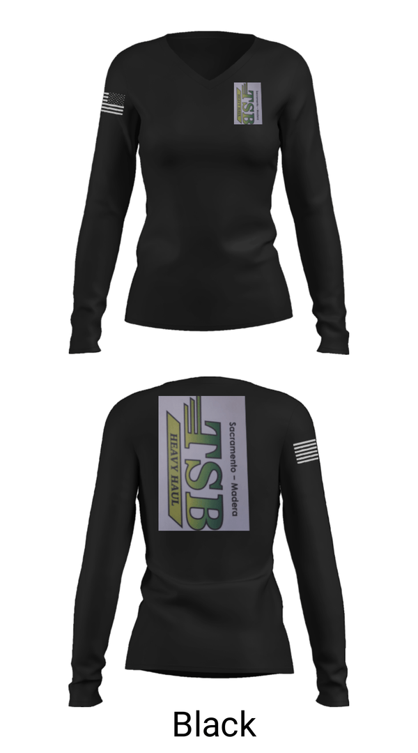 Women's Long Sleeve Vneck Shirt, Tsb heavy haul, , Teamtime, Team time, sublimation, custom sports apparel, team uniforms, spirit wear, spiritwear, sports uniforms, custom shirts, team store, custom team store, fundraiser sports, apparel fundraiser