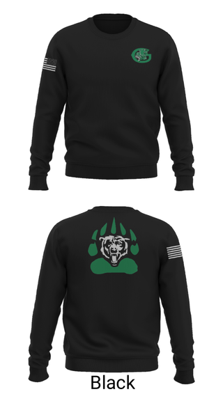 Crew Neck Sweatshirt, Gold-Burg High School Basketball, Women's Basketball, Teamtime, Team time, sublimation, custom sports apparel, team uniforms, spirit wear, spiritwear, sports uniforms, custom shirts, team store, custom team store, fundraiser sports, apparel fundraiser