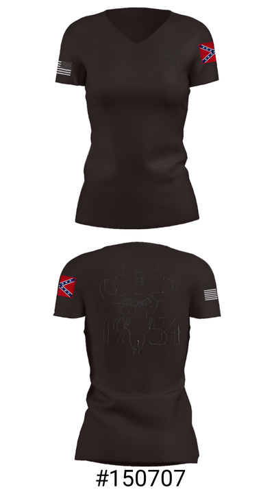 GOD'S GANGSTER'S 76621541 Women's Short Sleeve V-neck Shirt - 4