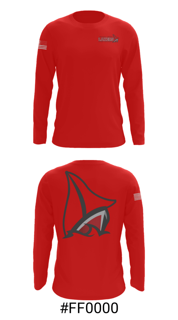 Long Sleeve Performance Shirt, Detroit Lakes High School Swimming, Swimming, Teamtime, Team time, sublimation, custom sports apparel, team uniforms, spirit wear, spiritwear, sports uniforms, custom shirts, team store, custom team store, fundraiser sports, apparel fundraiser