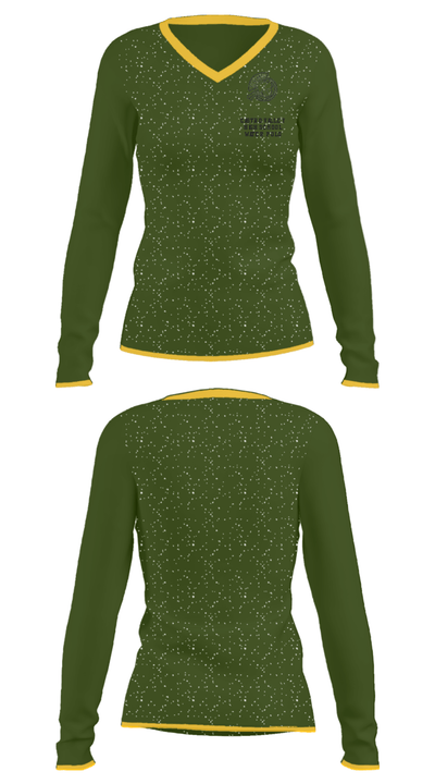 Castro Valley High School Water Polo 94255288 Women's Long Sleeve V-neck Shirt - 33