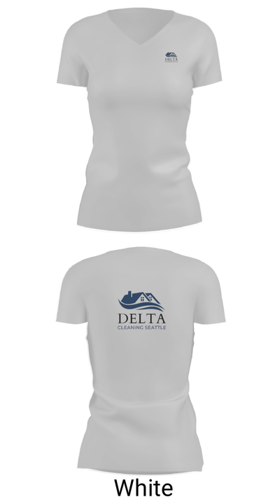 Delta cleaning LLC 32012075 Women's Short Sleeve V-neck Shirt - 7
