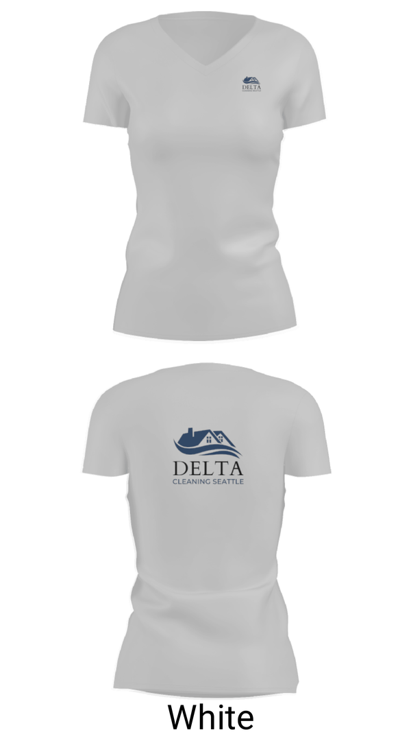Women's Short Sleeve Vneck Shirt, Delta cleaning LLC, , Teamtime, Team time, sublimation, custom sports apparel, team uniforms, spirit wear, spiritwear, sports uniforms, custom shirts, team store, custom team store, fundraiser sports, apparel fundraiser