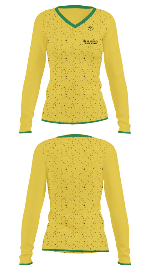 Women's Long Sleeve Vneck Shirt, Carver College & Career Academy, Spirit Store, Teamtime, Team time, sublimation, custom sports apparel, team uniforms, spirit wear, spiritwear, sports uniforms, custom shirts, team store, custom team store, fundraiser sports, apparel fundraiser