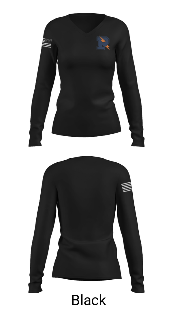 Women's Long Sleeve Vneck Shirt, Powers Catholic High School Basketball, Men's Basketball, Teamtime, Team time, sublimation, custom sports apparel, team uniforms, spirit wear, spiritwear, sports uniforms, custom shirts, team store, custom team store, fundraiser sports, apparel fundraiser