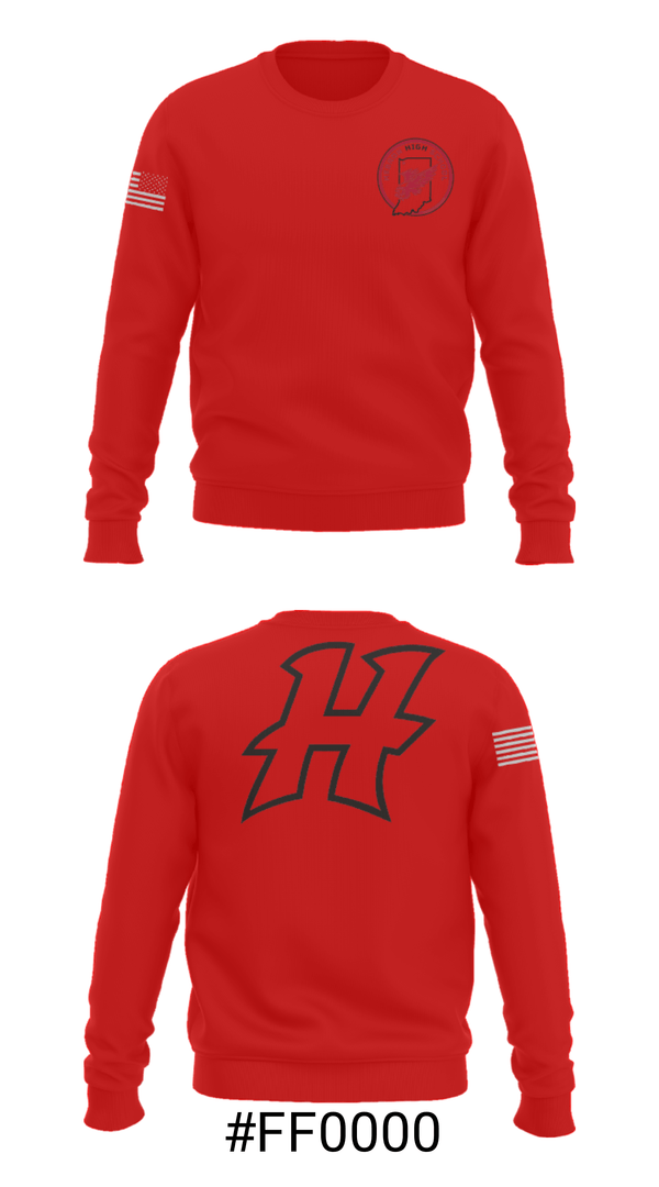 Crew Neck Sweatshirt, Hebron High School Basketball, Women's Basketball, Teamtime, Team time, sublimation, custom sports apparel, team uniforms, spirit wear, spiritwear, sports uniforms, custom shirts, team store, custom team store, fundraiser sports, apparel fundraiser