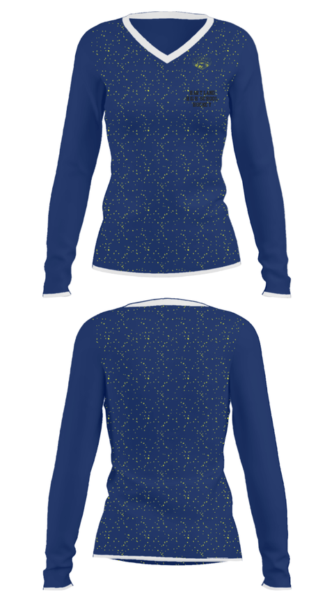 Women's Long Sleeve Vneck Shirt, Hartland High School Hockey, Ice Hockey, Teamtime, Team time, sublimation, custom sports apparel, team uniforms, spirit wear, spiritwear, sports uniforms, custom shirts, team store, custom team store, fundraiser sports, apparel fundraiser