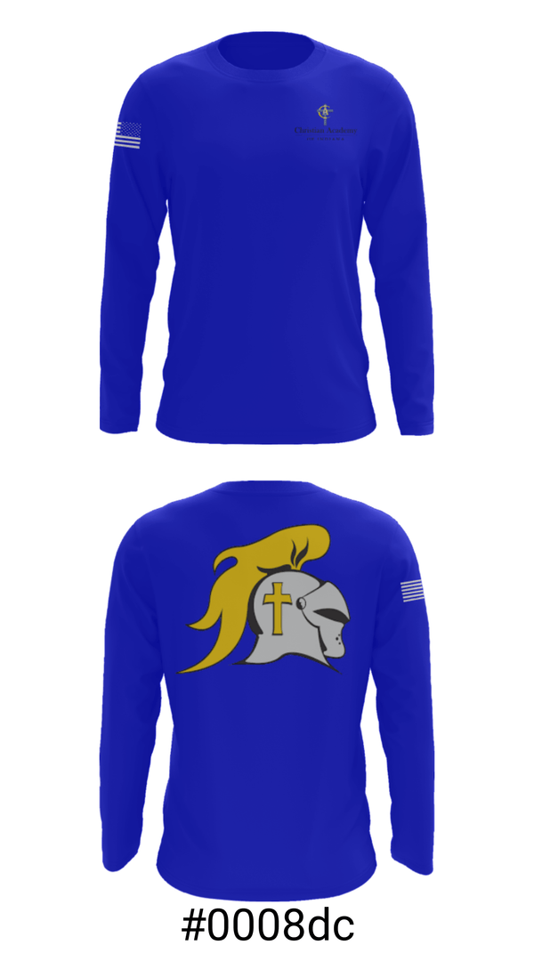 Long Sleeve Performance Shirt, Christian Academy of Indiana, Spirit Store, Teamtime, Team time, sublimation, custom sports apparel, team uniforms, spirit wear, spiritwear, sports uniforms, custom shirts, team store, custom team store, fundraiser sports, apparel fundraiser