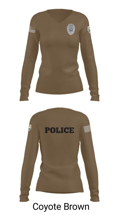 TAYLORSVILLE POLICE DEPARTMENT 5910107 Women's Long Sleeve V-neck Shirt - 15