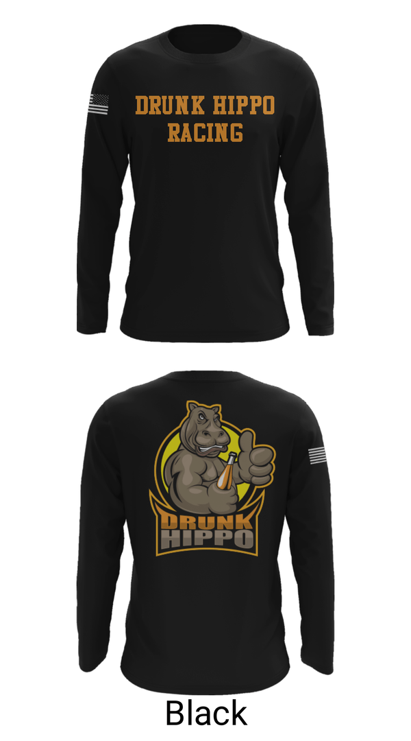 Long Sleeve Performance Shirt, Drunk Hippo Racing, , Teamtime, Team time, sublimation, custom sports apparel, team uniforms, spirit wear, spiritwear, sports uniforms, custom shirts, team store, custom team store, fundraiser sports, apparel fundraiser