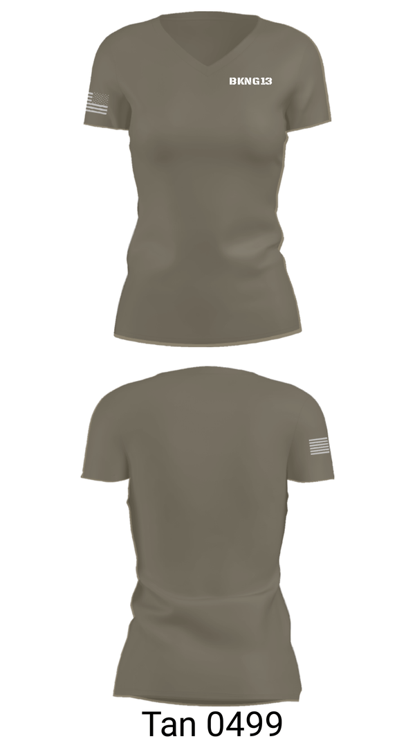Women's Short Sleeve Vneck Shirt, BKNG13, Army, Teamtime, Team time, sublimation, custom sports apparel, team uniforms, spirit wear, spiritwear, sports uniforms, custom shirts, team store, custom team store, fundraiser sports, apparel fundraiser