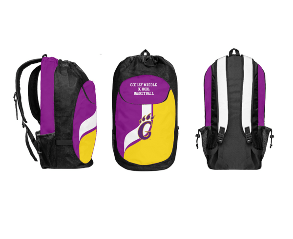 Gear Bag, Godley Middle School Basketball, Women's Basketball, Teamtime, Team time, sublimation, custom sports apparel, team uniforms, spirit wear, spiritwear, sports uniforms, custom shirts, team store, custom team store, fundraiser sports, apparel fundraiser