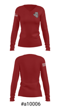 Bentley Junior High School Basketball 11856513 Women's Long Sleeve V-neck Shirt - 20