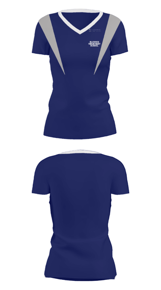 Women's Short Sleeve Vneck Shirt, Blessed Virgin Mary School, Spirit Store, Teamtime, Team time, sublimation, custom sports apparel, team uniforms, spirit wear, spiritwear, sports uniforms, custom shirts, team store, custom team store, fundraiser sports, apparel fundraiser