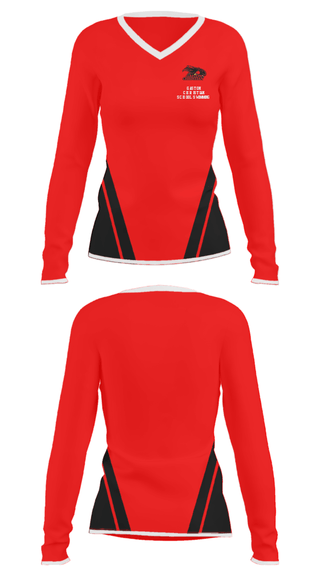 Women's Long Sleeve Vneck Shirt, Gaston Christian School Swimming, Swimming, Teamtime, Team time, sublimation, custom sports apparel, team uniforms, spirit wear, spiritwear, sports uniforms, custom shirts, team store, custom team store, fundraiser sports, apparel fundraiser