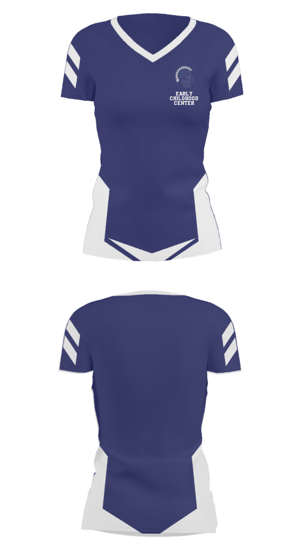 Women's Short Sleeve Vneck Shirt, Early Childhood Center, Spirit Store, Teamtime, Team time, sublimation, custom sports apparel, team uniforms, spirit wear, spiritwear, sports uniforms, custom shirts, team store, custom team store, fundraiser sports, apparel fundraiser
