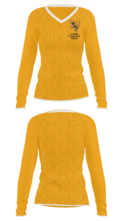 Elysian Fields High School 20176790 Women's Long Sleeve V-neck Shirt - 33