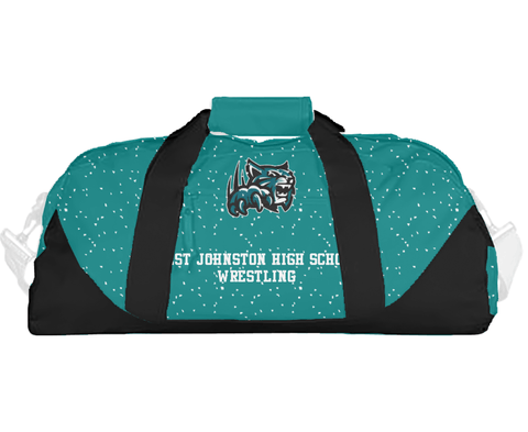 Duffle Bag, West Johnston High School Wrestling, Wrestling, Teamtime, Team time, sublimation, custom sports apparel, team uniforms, spirit wear, spiritwear, sports uniforms, custom shirts, team store, custom team store, fundraiser sports, apparel fundraiser