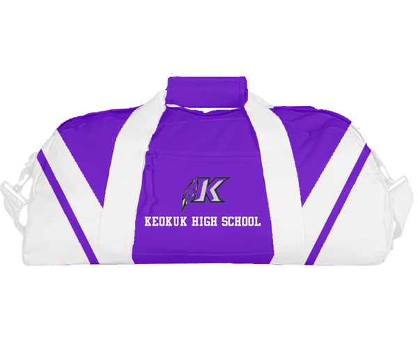 Duffle Bag, Keokuk High School, Spirit Store, Teamtime, Team time, sublimation, custom sports apparel, team uniforms, spirit wear, spiritwear, sports uniforms, custom shirts, team store, custom team store, fundraiser sports, apparel fundraiser