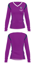 Sussex Academy High School Swimming 13215397 Women's Long Sleeve V-neck Shirt - 32