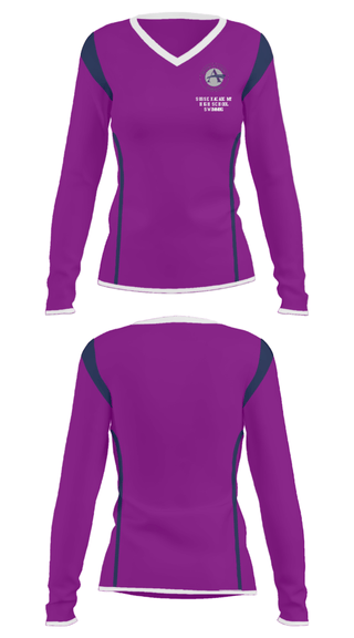 Women's Long Sleeve Vneck Shirt, Sussex Academy High School Swimming, Swimming, Teamtime, Team time, sublimation, custom sports apparel, team uniforms, spirit wear, spiritwear, sports uniforms, custom shirts, team store, custom team store, fundraiser sports, apparel fundraiser