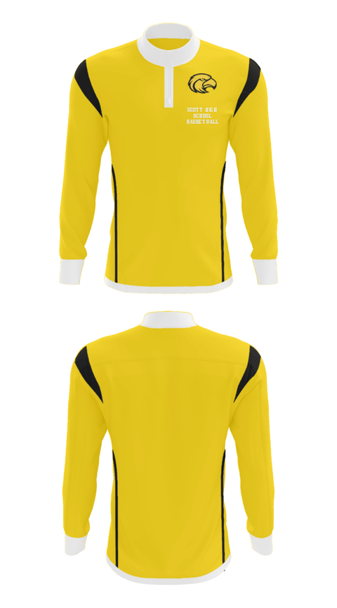 Quarter Zip Jacket, Scott High School Basketball, Women's Basketball, Teamtime, Team time, sublimation, custom sports apparel, team uniforms, spirit wear, spiritwear, sports uniforms, custom shirts, team store, custom team store, fundraiser sports, apparel fundraiser