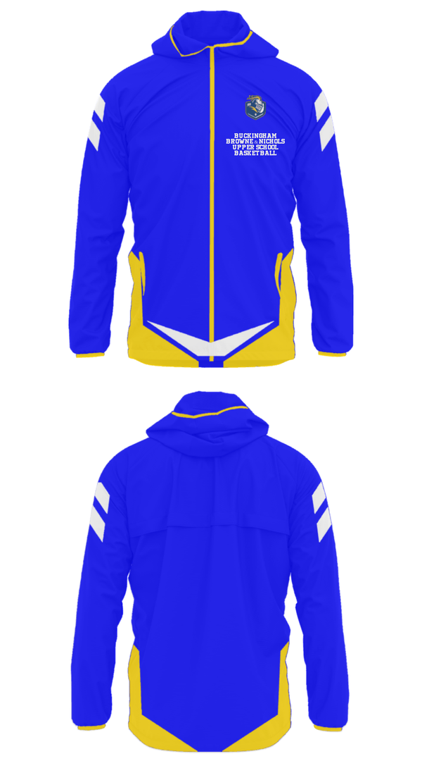 Windbreaker, Buckingham Browne & Nichols Upper School  Basketball, Men's Basketball, Teamtime, Team time, sublimation, custom sports apparel, team uniforms, spirit wear, spiritwear, sports uniforms, custom shirts, team store, custom team store, fundraiser sports, apparel fundraiser