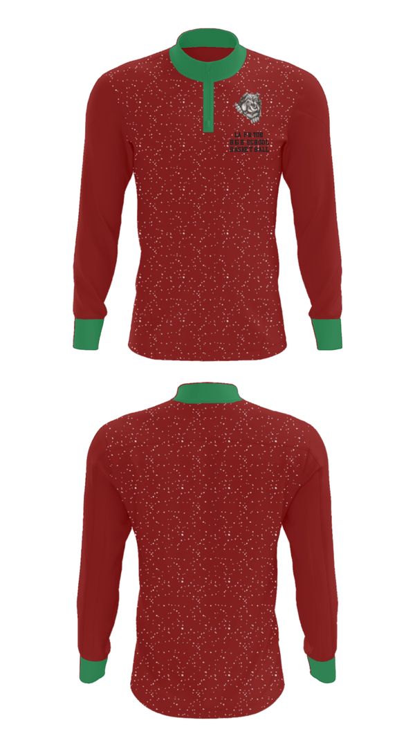Quarter Zip Jacket, La Pryor High School Basketball, Men's Basketball, Teamtime, Team time, sublimation, custom sports apparel, team uniforms, spirit wear, spiritwear, sports uniforms, custom shirts, team store, custom team store, fundraiser sports, apparel fundraiser