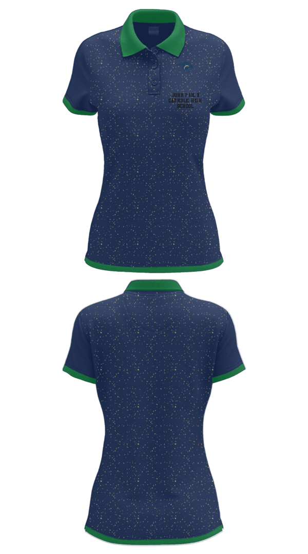 Women's Short Sleeve Performance Polo, John Paul Ii Catholic High School, Spirit Store, Teamtime, Team time, sublimation, custom sports apparel, team uniforms, spirit wear, spiritwear, sports uniforms, custom shirts, team store, custom team store, fundraiser sports, apparel fundraiser