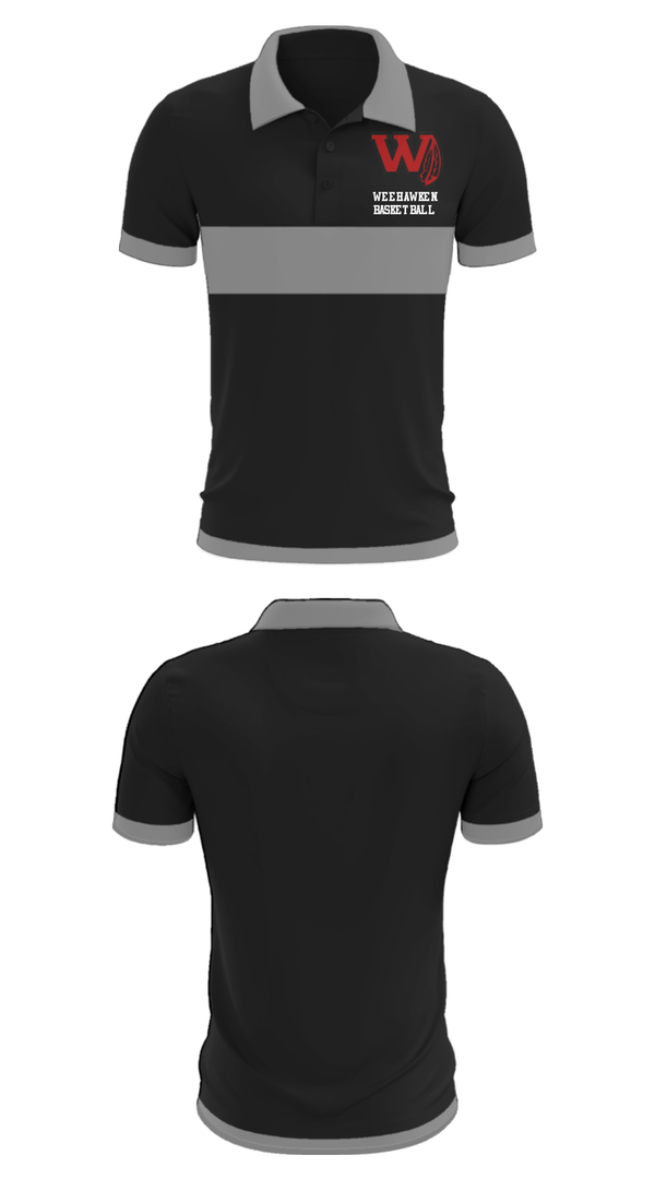 Short Sleeve Performance Polo, Weehawken High School Basketball, Men's Basketball, Teamtime, Team time, sublimation, custom sports apparel, team uniforms, spirit wear, spiritwear, sports uniforms, custom shirts, team store, custom team store, fundraiser sports, apparel fundraiser