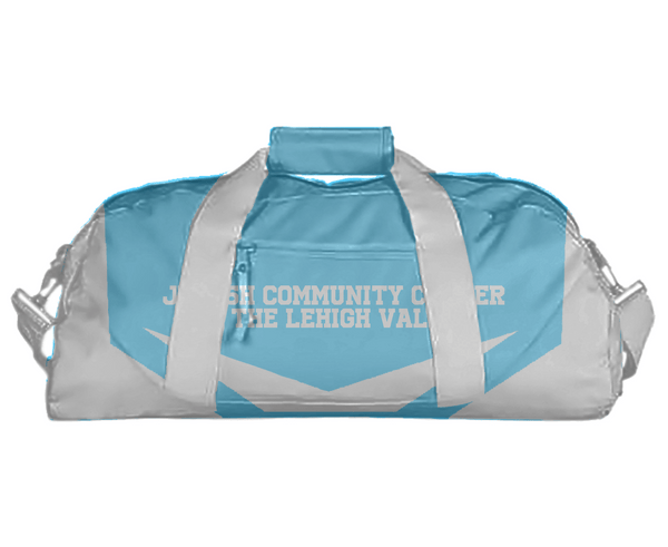 Duffle Bag, Jewish Community Center of the Lehigh Valley, Spirit Store, Teamtime, Team time, sublimation, custom sports apparel, team uniforms, spirit wear, spiritwear, sports uniforms, custom shirts, team store, custom team store, fundraiser sports, apparel fundraiser