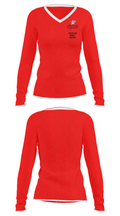 Highland Middle School 87917777 Women's Long Sleeve V-neck Shirt - 33