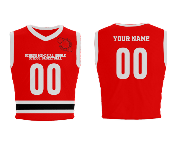 Mens Basketball Jersey, Schrum Memorial Middle School Basketball, Men's Basketball, Teamtime, Team time, sublimation, custom sports apparel, team uniforms, spirit wear, spiritwear, sports uniforms, custom shirts, team store, custom team store, fundraiser sports, apparel fundraiser