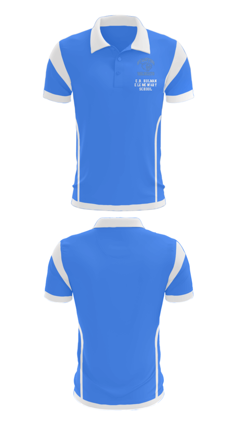 Short Sleeve Performance Polo, E.B. Holman Elementary School, Spirit Store, Teamtime, Team time, sublimation, custom sports apparel, team uniforms, spirit wear, spiritwear, sports uniforms, custom shirts, team store, custom team store, fundraiser sports, apparel fundraiser