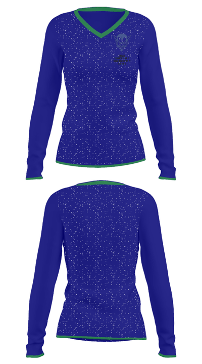 Calais Elementary School Spirit Store 27637080 Women's Long Sleeve V-neck Shirt - 33