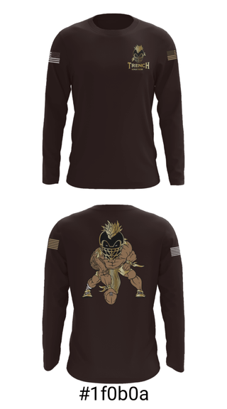 Long Sleeve Performance Shirt, TRENCH WARRIORS, Football, Teamtime, Team time, sublimation, custom sports apparel, team uniforms, spirit wear, spiritwear, sports uniforms, custom shirts, team store, custom team store, fundraiser sports, apparel fundraiser