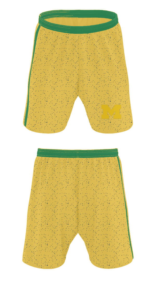Athletic Shorts With Pockets, University of Michigan Gymnastics, Men's Basketball, Teamtime, Team time, sublimation, custom sports apparel, team uniforms, spirit wear, spiritwear, sports uniforms, custom shirts, team store, custom team store, fundraiser sports, apparel fundraiser