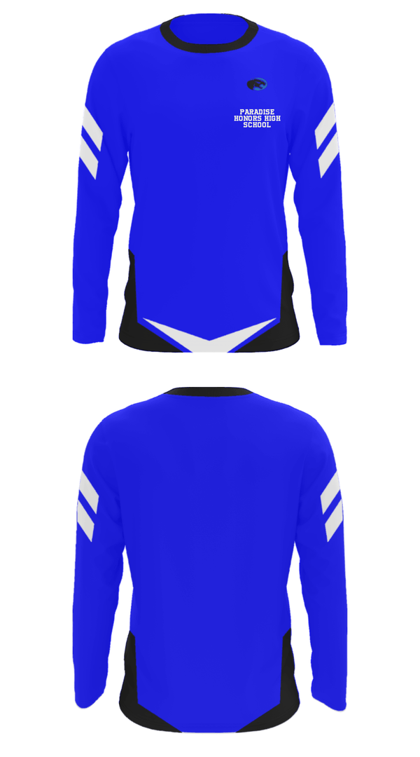 Long Sleeve Performance Shirt, Paradise Honors High School, Spirit Store, Teamtime, Team time, sublimation, custom sports apparel, team uniforms, spirit wear, spiritwear, sports uniforms, custom shirts, team store, custom team store, fundraiser sports, apparel fundraiser