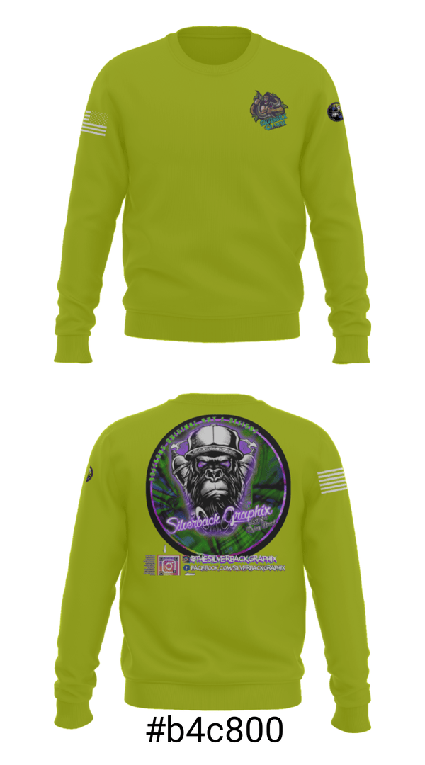 Crew Neck Sweatshirt, Silverback Graphix, , Teamtime, Team time, sublimation, custom sports apparel, team uniforms, spirit wear, spiritwear, sports uniforms, custom shirts, team store, custom team store, fundraiser sports, apparel fundraiser