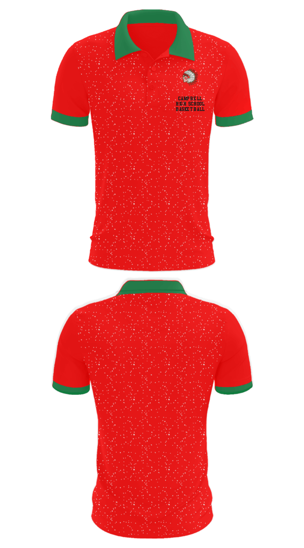 Short Sleeve Performance Polo, Campbell High School Basketball, Men's Basketball, Teamtime, Team time, sublimation, custom sports apparel, team uniforms, spirit wear, spiritwear, sports uniforms, custom shirts, team store, custom team store, fundraiser sports, apparel fundraiser