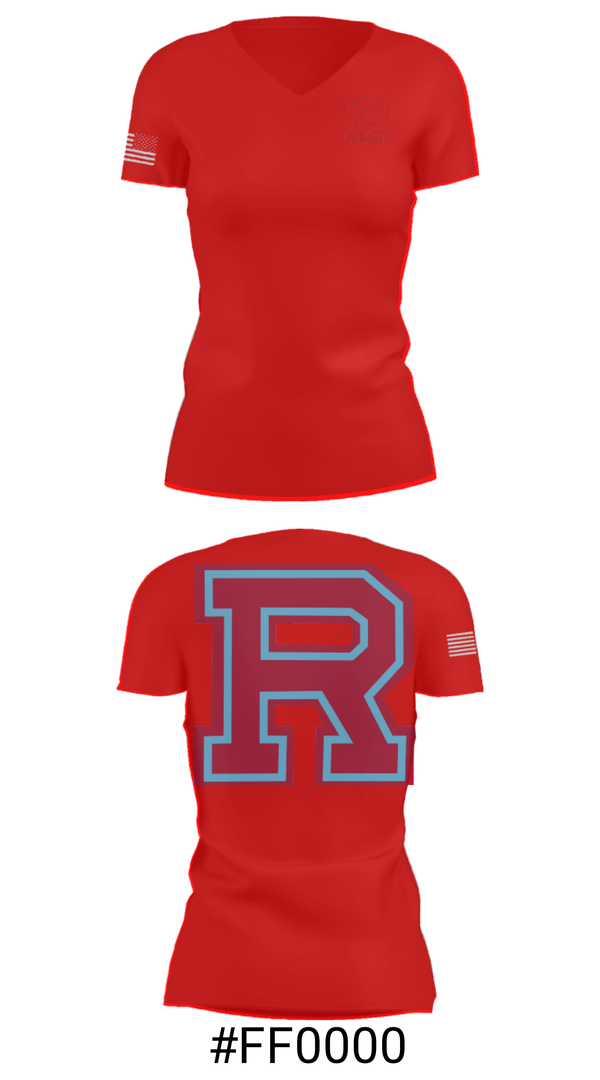 Women's Short Sleeve Vneck Shirt, Ralston High School Wrestling, Wrestling, Teamtime, Team time, sublimation, custom sports apparel, team uniforms, spirit wear, spiritwear, sports uniforms, custom shirts, team store, custom team store, fundraiser sports, apparel fundraiser