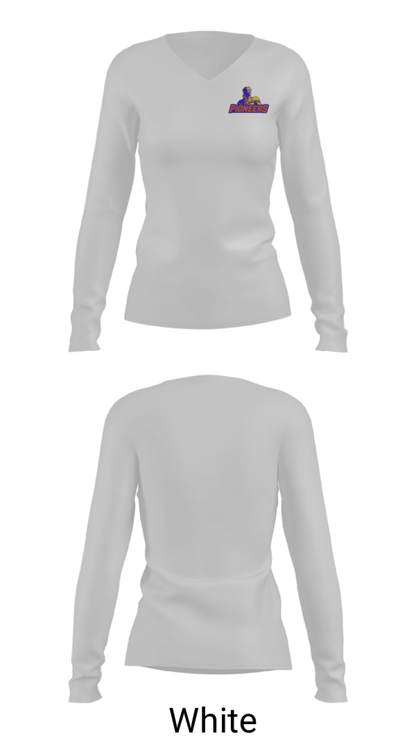 Women's Long Sleeve Vneck Shirt, Frankford High School Basketball, Women's Basketball, Teamtime, Team time, sublimation, custom sports apparel, team uniforms, spirit wear, spiritwear, sports uniforms, custom shirts, team store, custom team store, fundraiser sports, apparel fundraiser