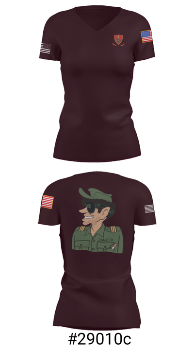 LEGION EXTRANJERA USA 15035615 Women's Short Sleeve V-neck Shirt - 4