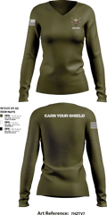 National Guard Marksmanship Training Center 55700676 Women's Long Sleeve V-neck Shirt - 2