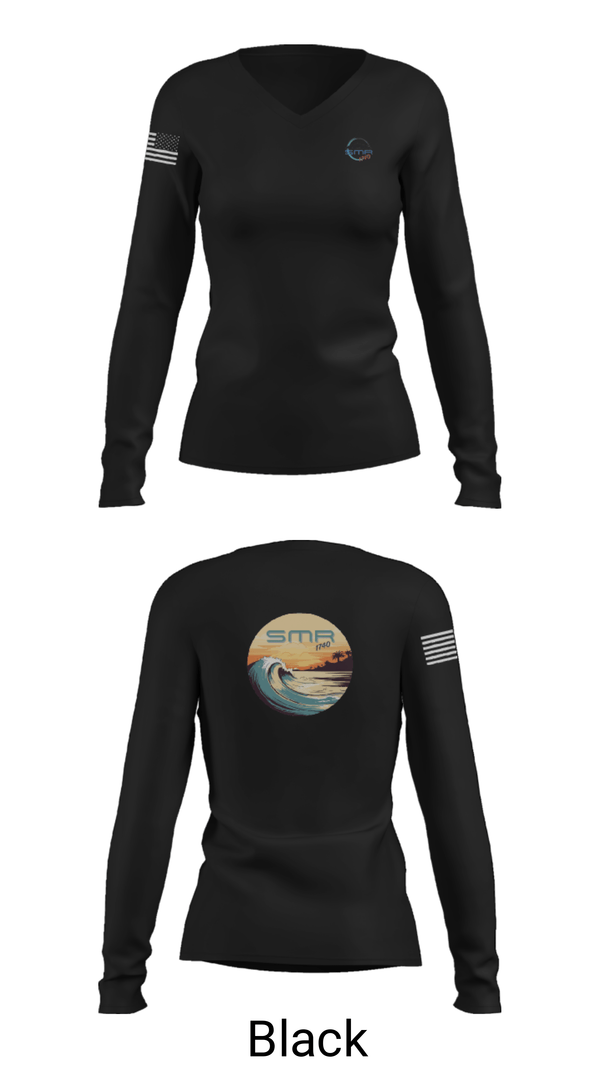 Women's Long Sleeve Vneck Shirt, SMR -1740, Football, Teamtime, Team time, sublimation, custom sports apparel, team uniforms, spirit wear, spiritwear, sports uniforms, custom shirts, team store, custom team store, fundraiser sports, apparel fundraiser