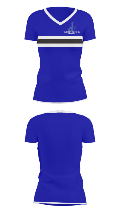 Valley Catholic School Swimming 91203344 Women's Short Sleeve V-neck Shirt - 26